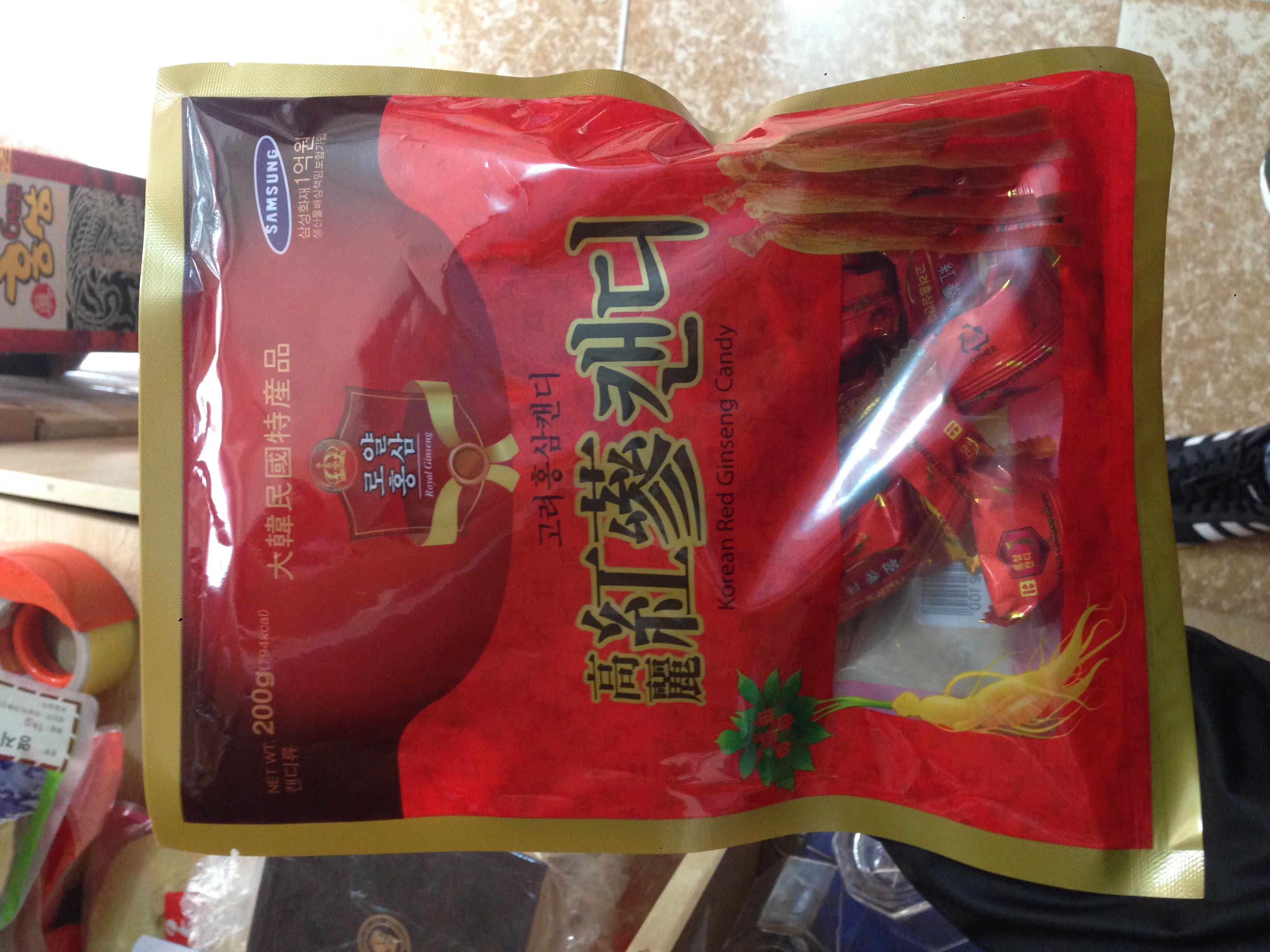 ComBo 5 Gói Kẹo Hồng Sâm Hàn Quốc 200g