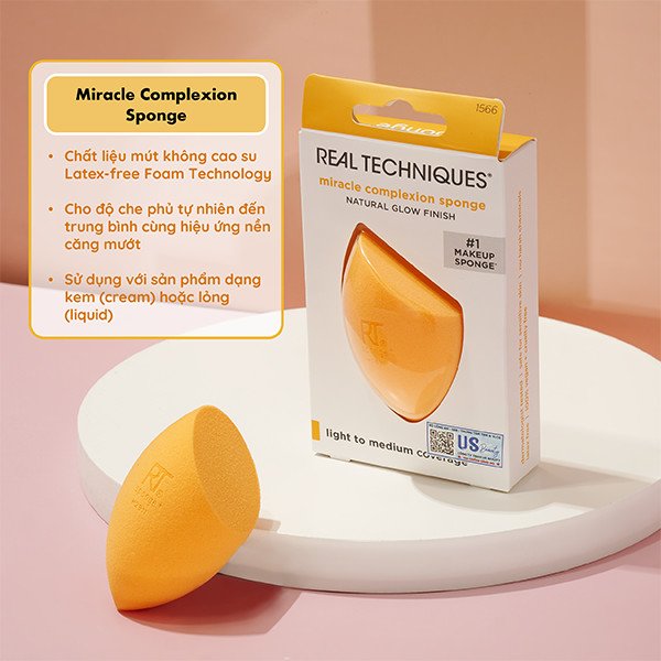 Bông Mút Trang Điểm Real Techniques Miracle Complexion Sponge (1pc)