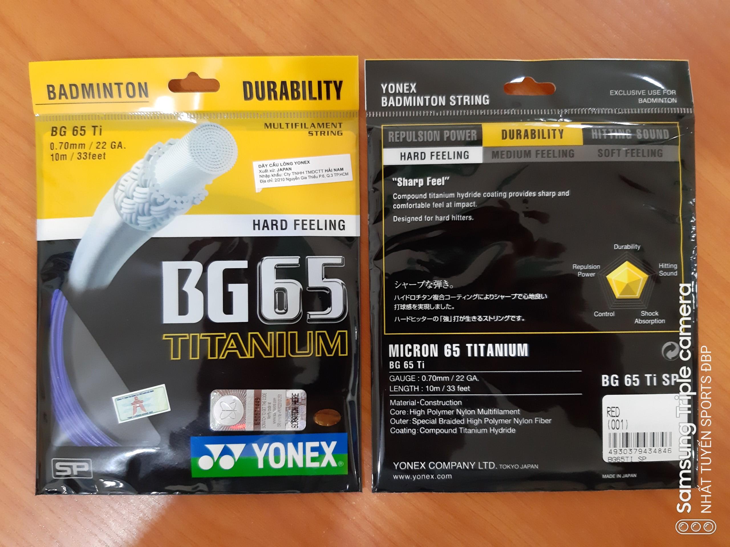 Dây cước đan vợt cầu lông Yonex BG 65 Titanium (Chính hãng)