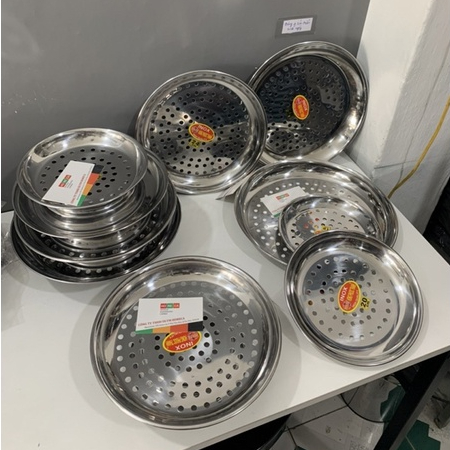 Dĩa hấp inox tròn HPT, inox dày cứng, bóng đẹp, dùng để hấp dê, cá, bánh bao, dimsum, rau củ