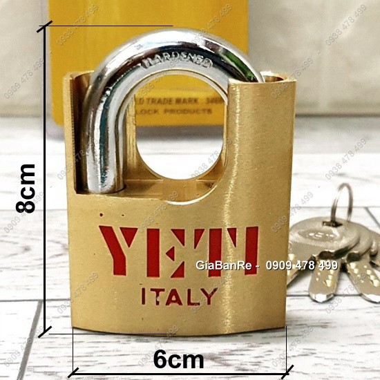 Ổ Khóa Đồng Thau Chống Cắt  6cm  ( made in Italy ) Cao cấp
