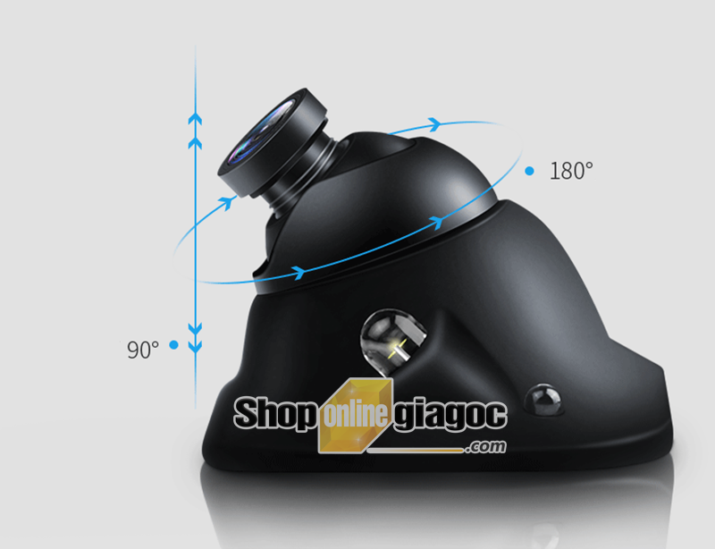 [HCM]Camera Gắn Gương Cập Lề Xoay 360 Độ 2 LED