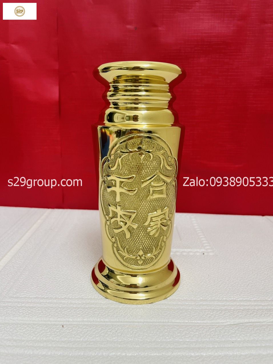 Ống đựng nhang bằng đồng cao 20cm