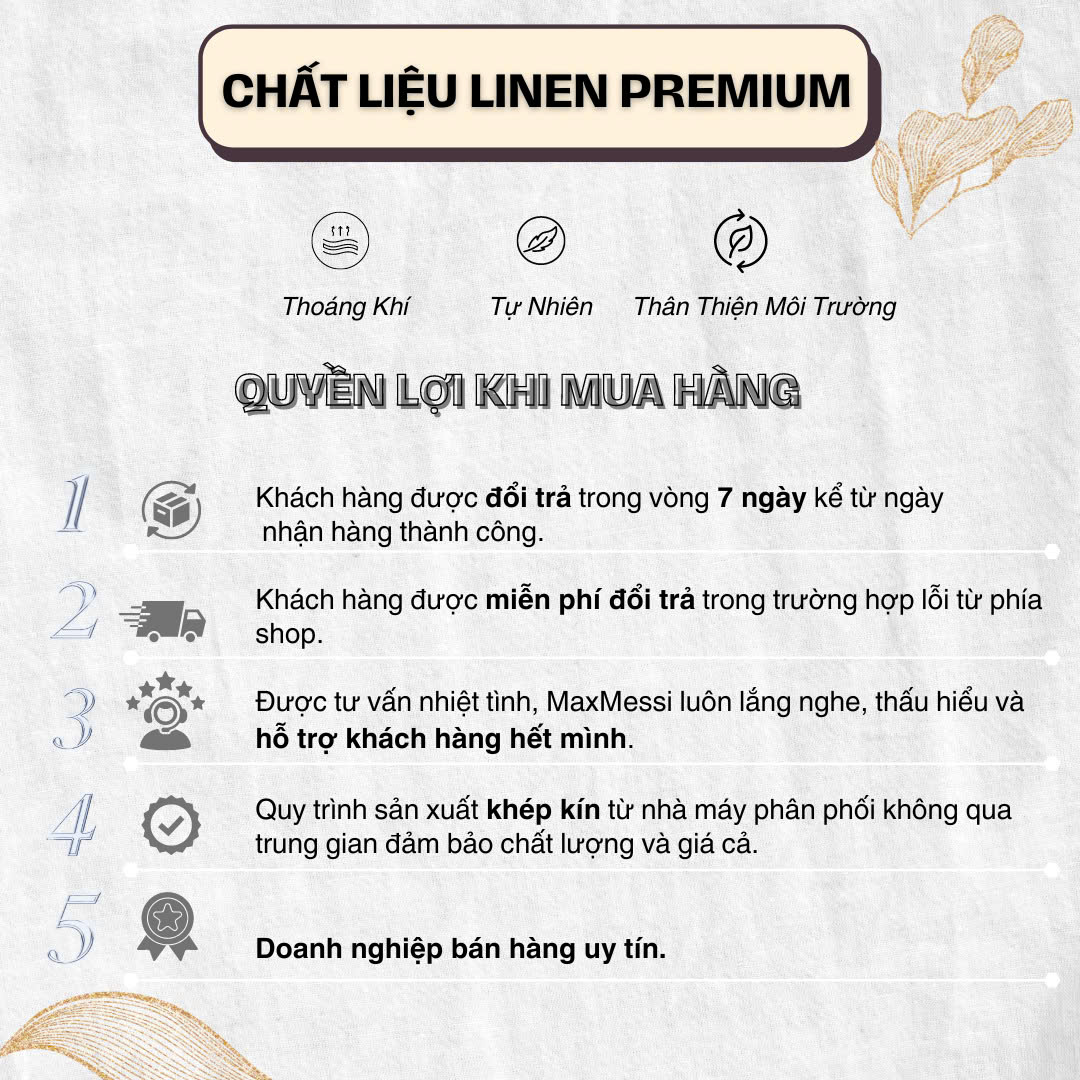 Áo linen thêu tay lửng HEBE - MaxMessi