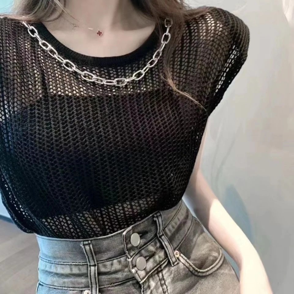 Áo lưới sát nách cánh dơi thời trang