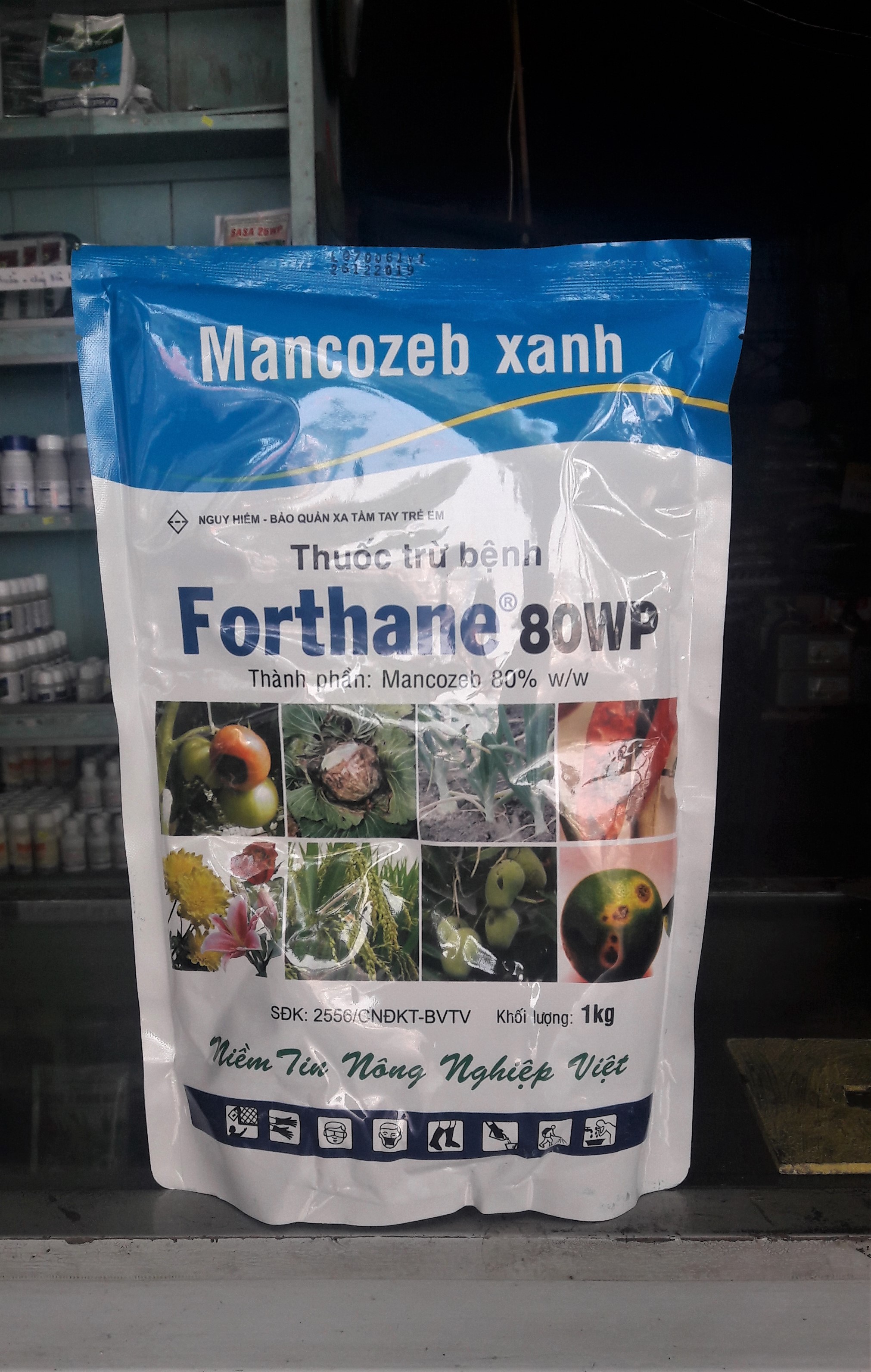 Thuốc trừ bệnh Forthane 80WP 1kg *Mancozeb xanh*