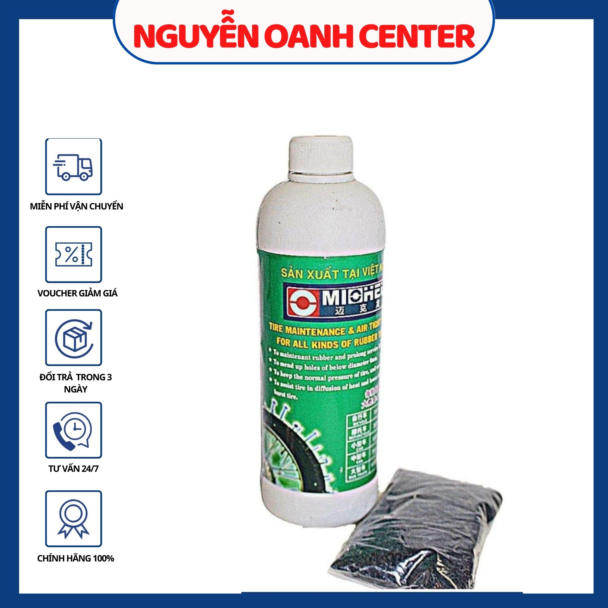 Keo nước tự vá cho xe máy (vỏ không ruột)