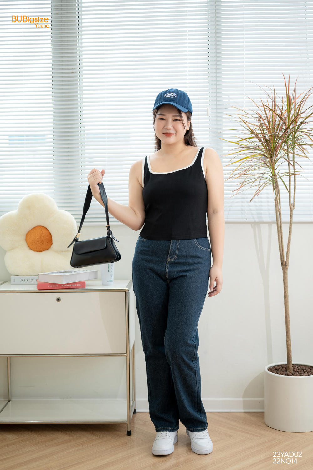 Áo 3 lỗ phối viền BIGSIZE (55kg đến 95kg) - 23YAD02 - [BU Bigsize Young]