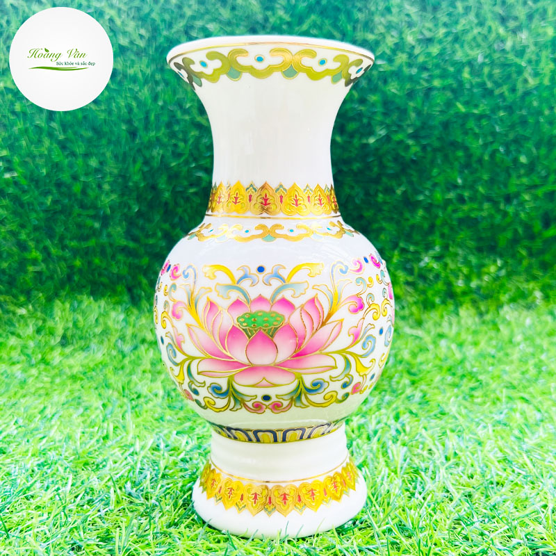 Bình hoa thờ cúng gốm sứ họa tiết đẹp