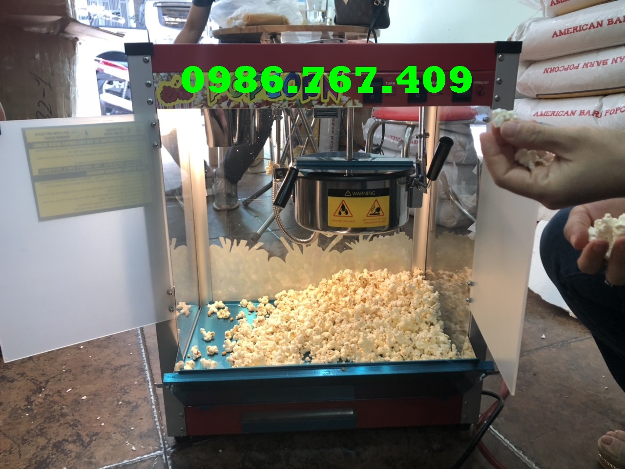 Máy nổ bỏng bắp rang bơ điện TK21