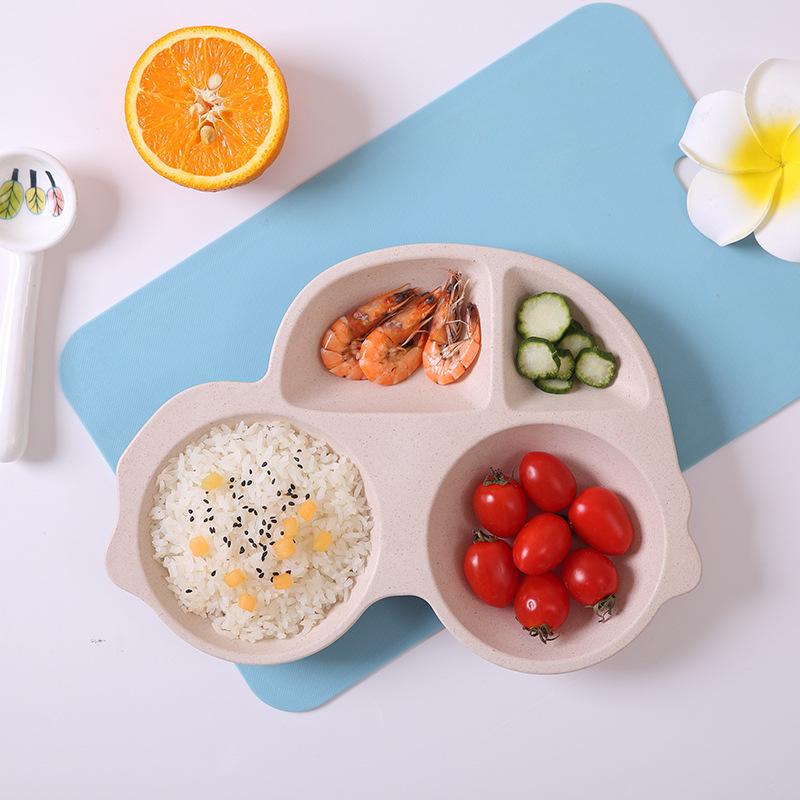 Khay ăn dặm lúa mạch 4 ô cho bé yêu