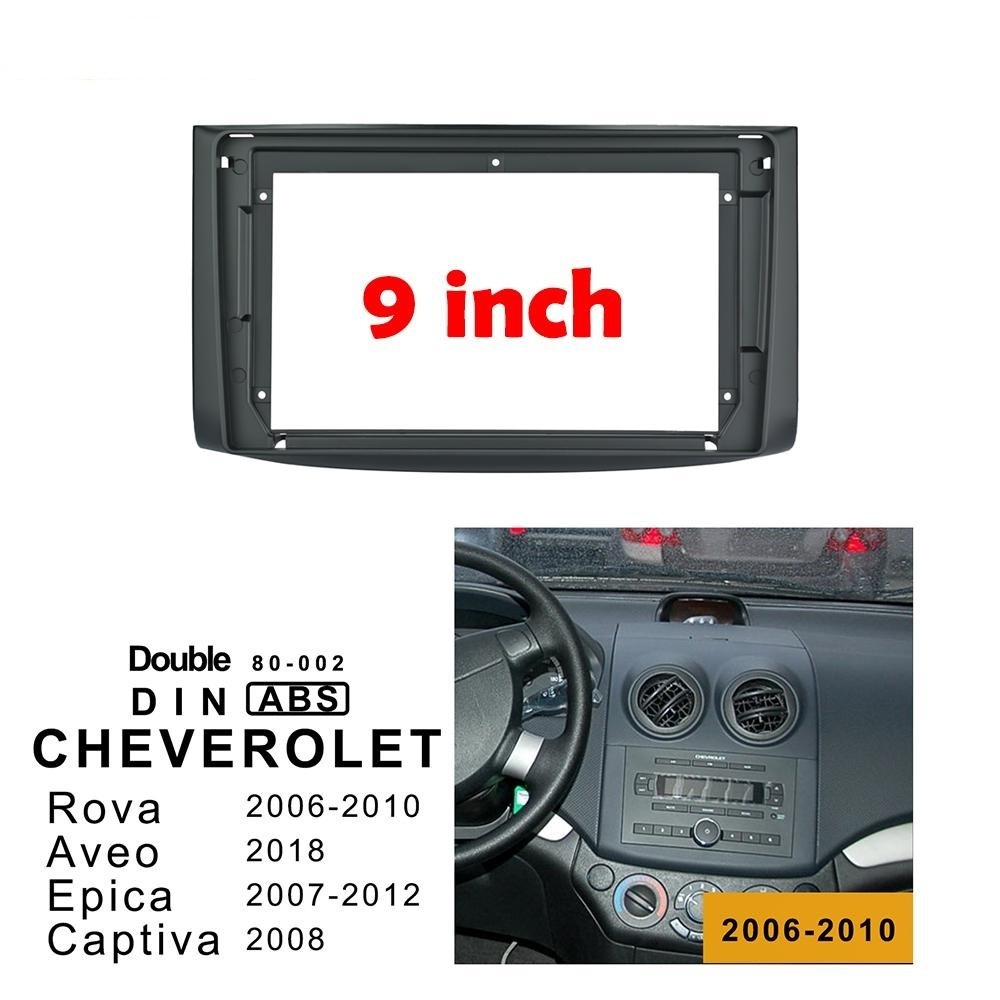 MẶT DƯỠNG LẮP DVD ANDROID CHO XE CHEVROLET AVEO-GENTRA-CAPTIVA 9INCH - CÓ JACK NGUỒN ZIN
