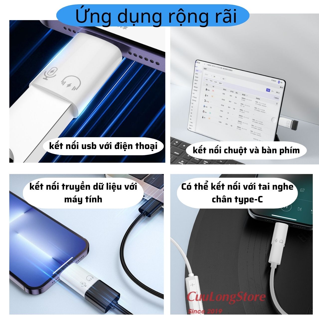 Type C to lightning jack OTG headphone converter USB to Lightning iPhone