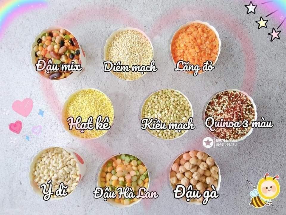 Các loại hạt hữu cơ cho bé ăn dặm