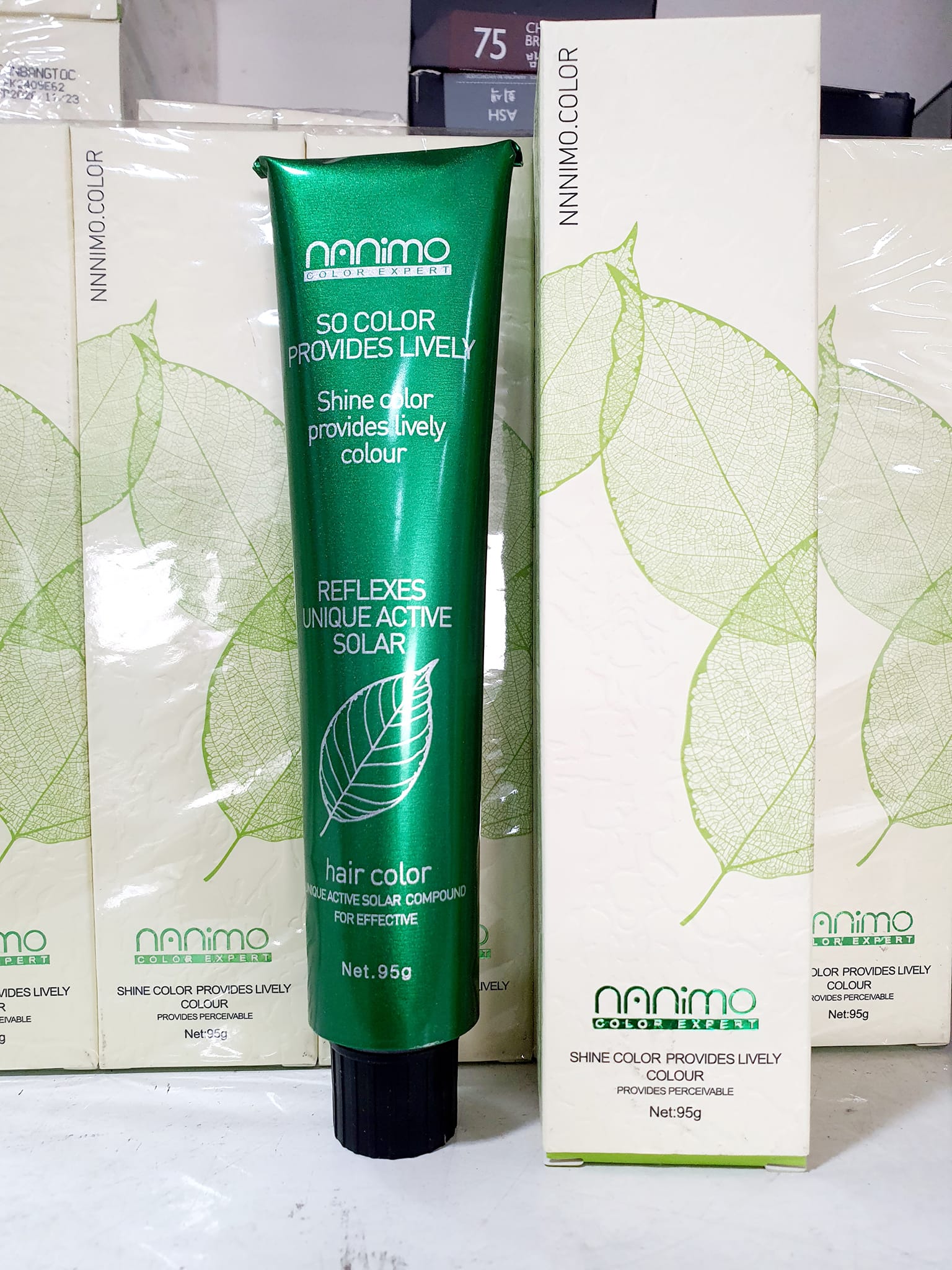 Thuố nhuộm phủ bạc tóc cân bằng màu NANiMO túp 100ml ,phủ bạc cân bằng màu tóc dễ sử dụng. 100ml