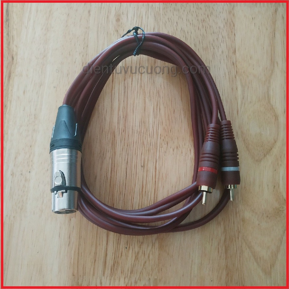 [HCM]Dây Tín Hiệu Canon ra 2 Bông Sen ( Dài 1.8 mét )