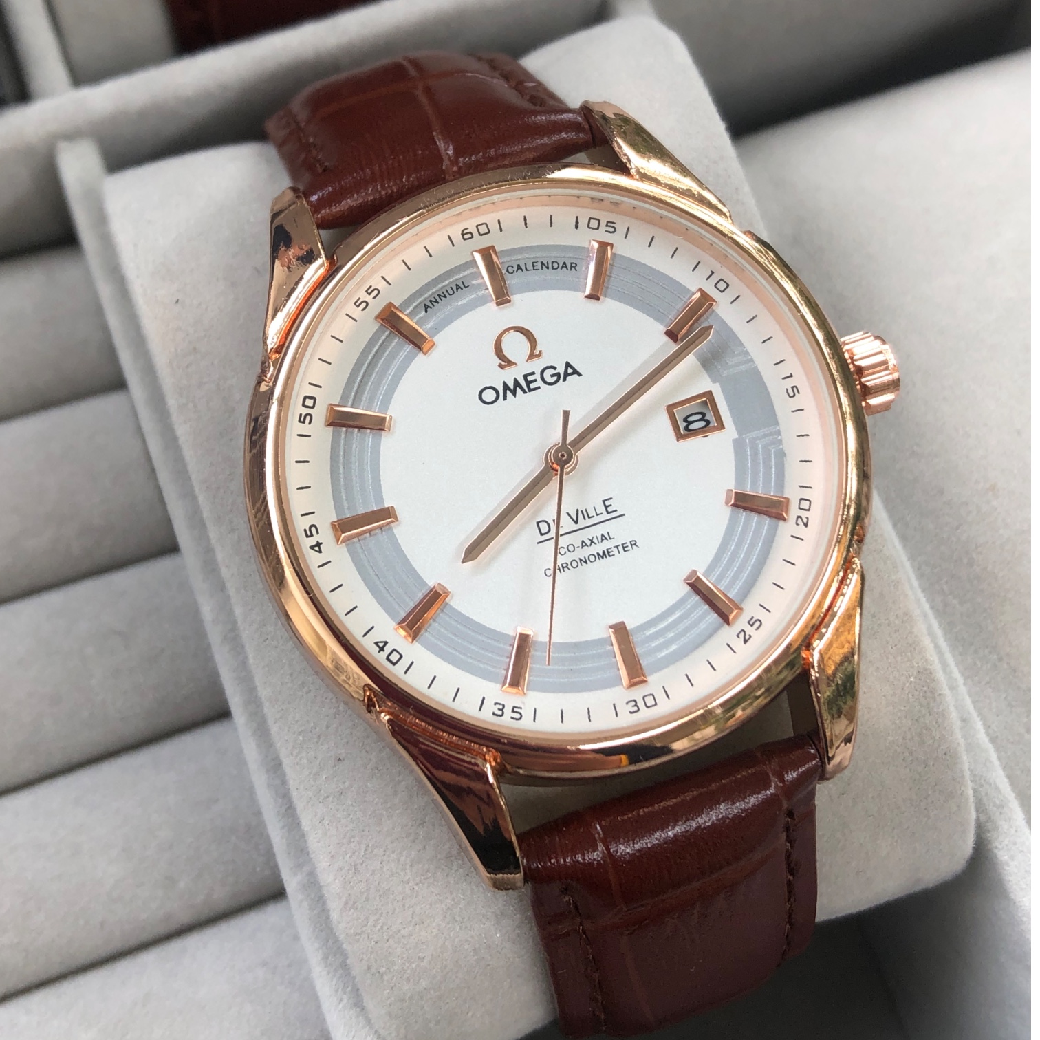 Đồng hồ nam DeVill máy Quartz thể thao phiên bản dây da