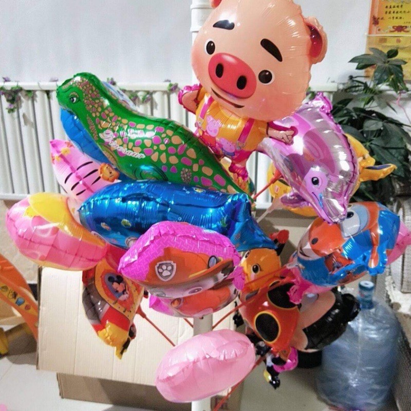 Sỉ Bóng Bay Hình Con Thú (100 Bóng 100 Que To)