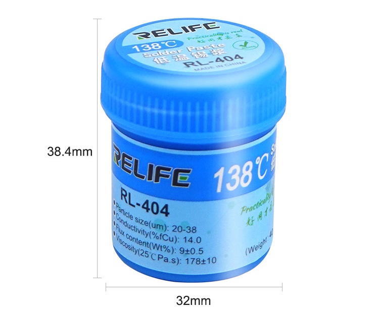 Thiếc (chì) hàn nhiệt độ thấp RL-404 138°C