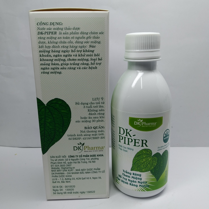 Nước súc miệng thảo dược DK Piper - Chai 250ml