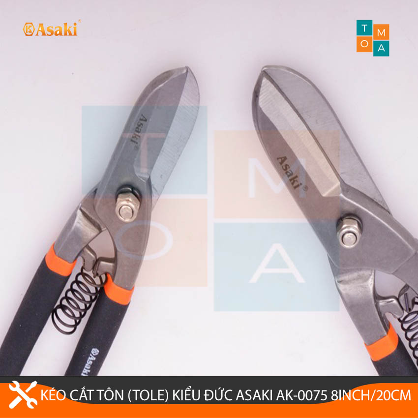 Kéo Cắt Tôn (Tole) Kiểu Đức Asaki AK-0075 8inch/200mm