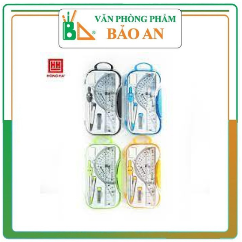 Bộ dụng cụ học tập Hồng Hà SM02 - Compa kèm eke thước kẻ