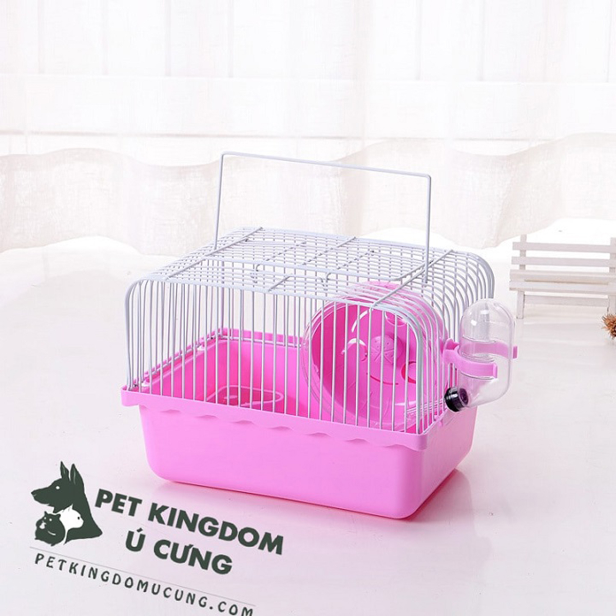 combo lồng hamster - thức ăn - lót chuồng - cát tắm
