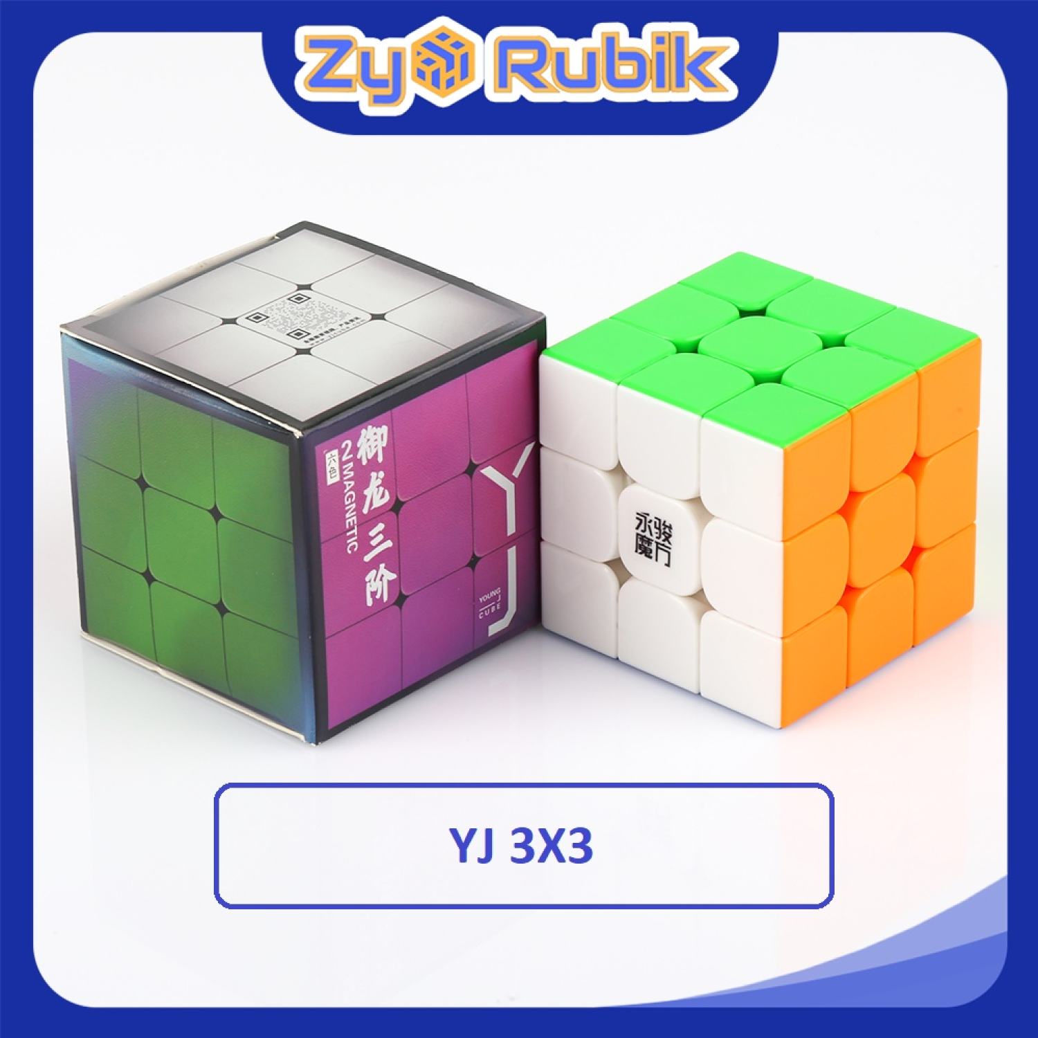 Rubik 3x3 YJ YuLong V2 M Stickerless ( Có Nam Châm )/ Rubic 3x3 YJ YuLong V2 M Stickerless ( Có Nam Châm ) - ZyO Rubik
