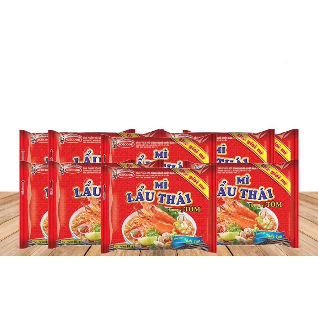 MÌ LẨU THÁI TÔM 80GR COMBO 5 GÓI/ 1 THÙNG