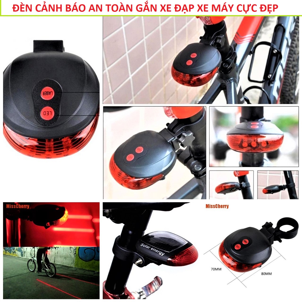 ĐÈN CẢNH BÁO AN TOÀN LAZE LOẠI TỐT GẮN ĐUÔI XE ĐẠP XE MÁY ĐẲNG CẤP , ĐÈN ĐUÔI XE ĐẠP CẢNH BÁO AN TOÀN , ĐÈN TRANG TRÍ XE MÁY XE ĐẠP