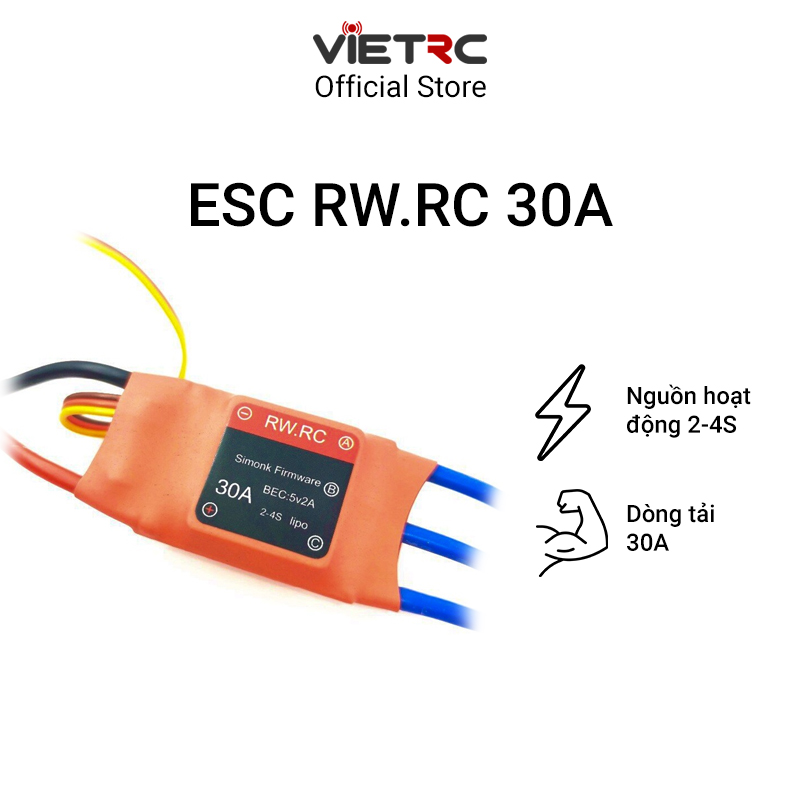 Esc rw.rc 30a ráp máy bay, quadcopter điều khiển từ xa