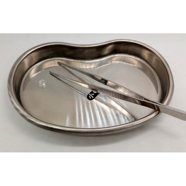 Khay inox đựng dụng cụ nail (khay trung)