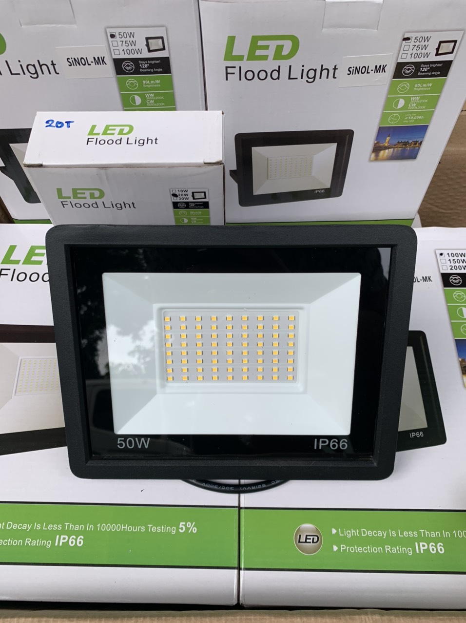 Đèn Pha Led 50W Chuyên lắp Ngoài trời (Trắng, Vàng, Dương, Lá, Đỏ, Đổi Màu)