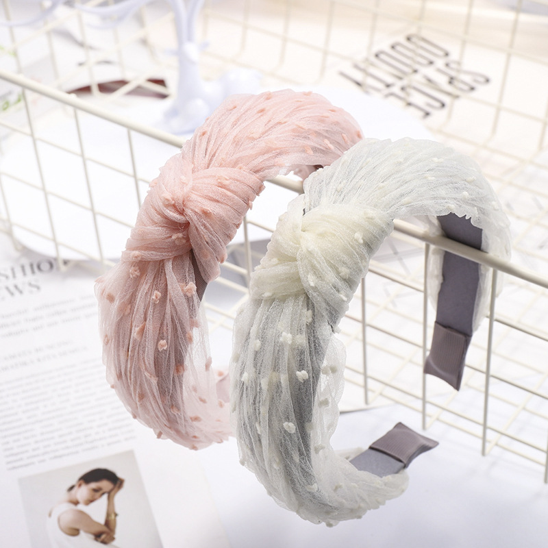 cài tóc ren lưới lụa sợi headband hàn quốc - ct168