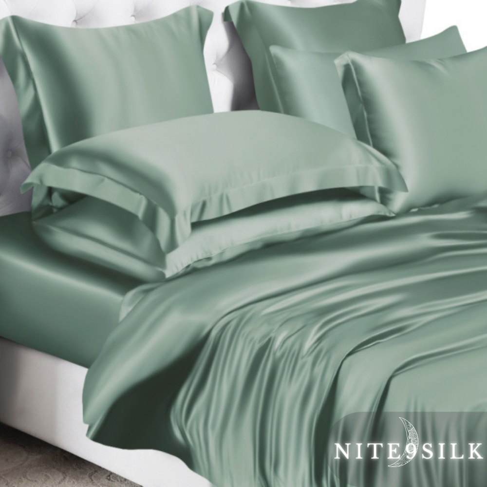 ( Lụa Loại 1) Ga - Drap Giường Lẻ Phi Lụa Lan Pham Bedding - Màu Xanh Matcha