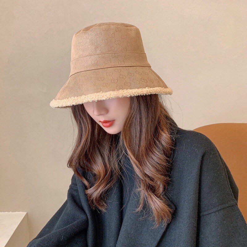 [211] Mũ bucket dạ lót lông cừu