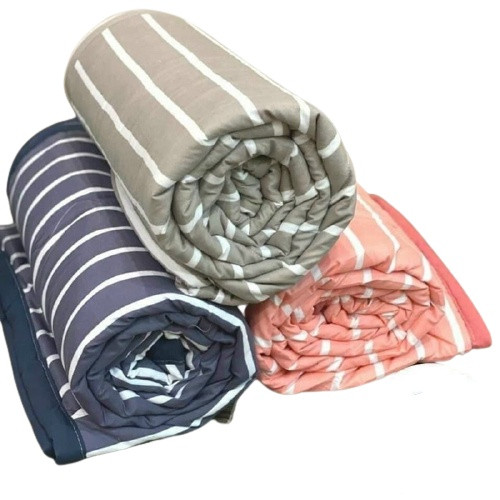 Chăn Hè thu Cotton Kẻ sọc Muji hàng xuất nhật-Chăn Đắp Siêu Mềm Mịn