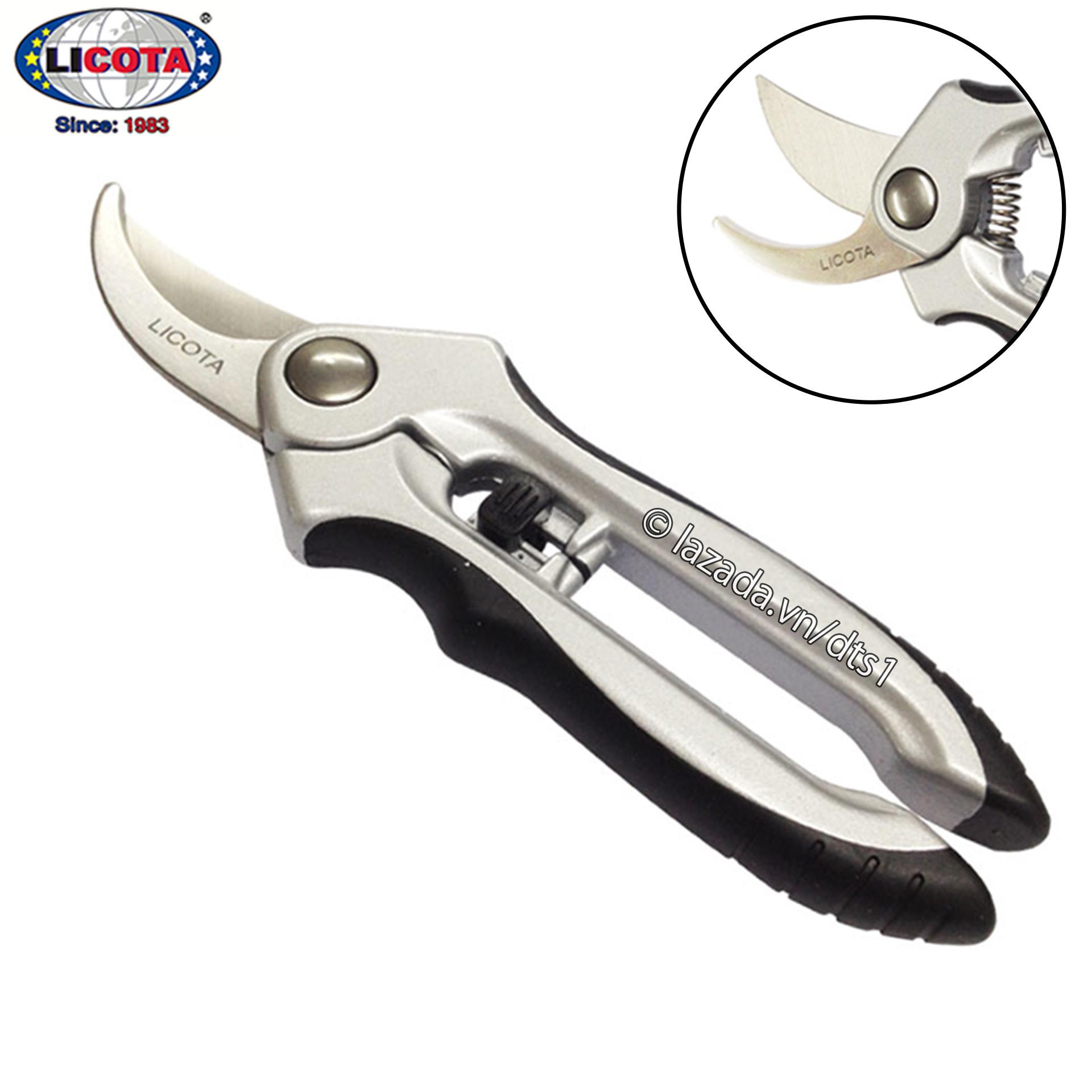 Kéo cắt cành cao cấp lưỡi cong cán Anilmon Licota 8inch - Siêu sắc - Chuyên nghiệp