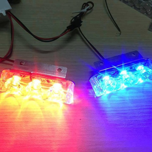 Chớp led 3 bóng xanh đỏ 12v