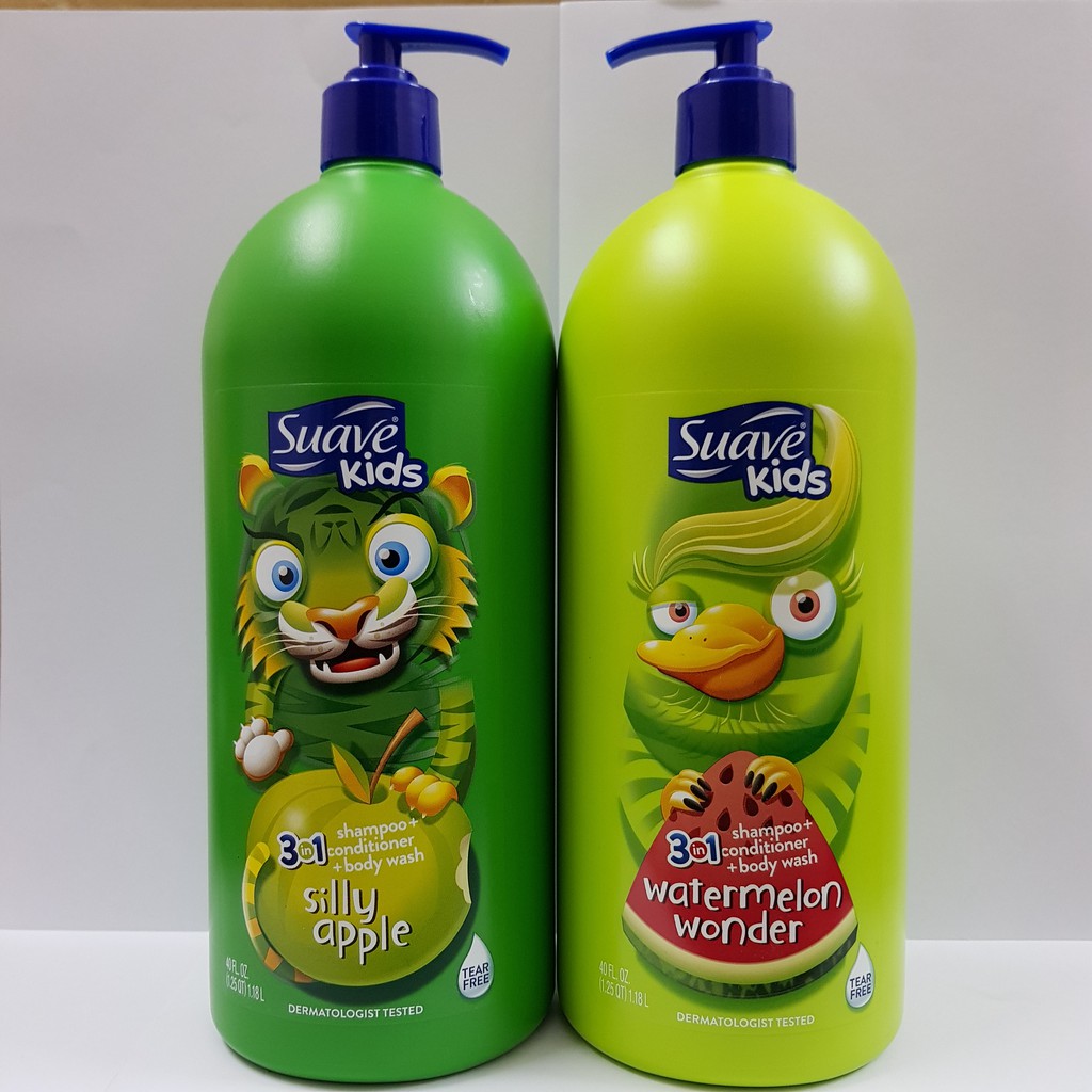 Suavekids shampoo with 3 x 1.18l bottle
