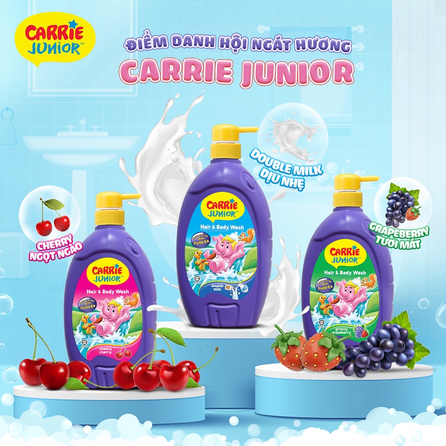 TẮM GỘI EM BÉ CARRIE JUNIOR 700G + THÚ BÔNG