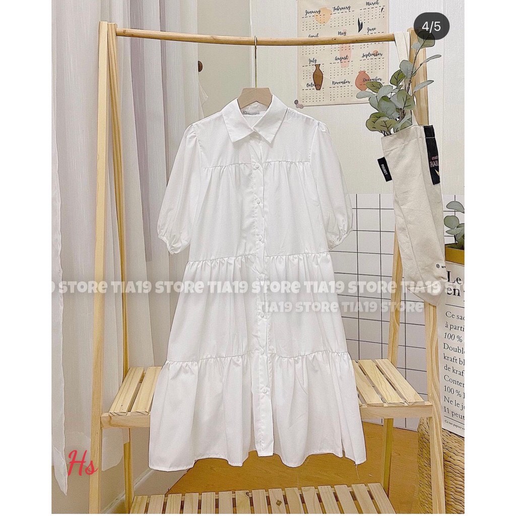 [FREESHIP + HOÀN TIỀN 50K] 🦋 Váy Nữ Tay Bồng Dáng Suông 2 Màu 🦋