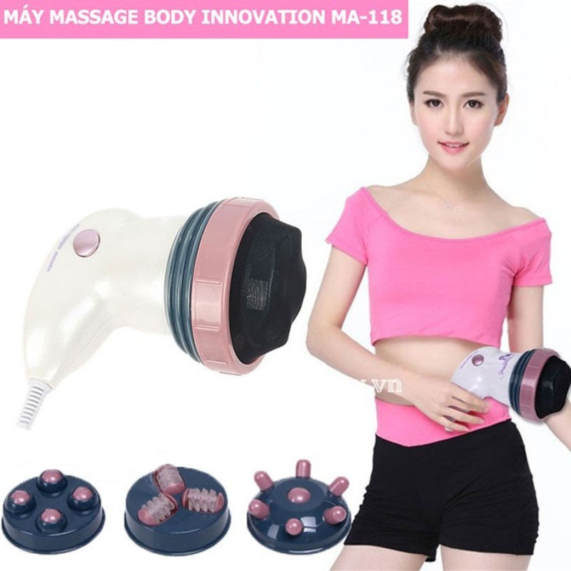 Máy massage cầm tay Body Innovation MA-118 - 4 đầu, máy massge cầm tay giảm mỡ toàn thân - Body Innovation Chất Lượng Cao Giá Rẻ - Giúp lưu thông tuần hoàn khí huyết - giảm căng thẳng, đau nhức cao cấp