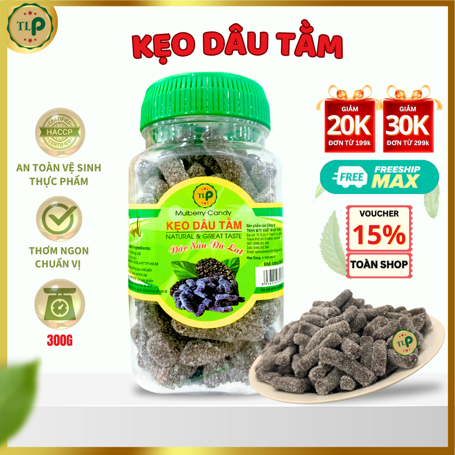 Kẹo dâu tằm tân lộc phát- hũ 300g