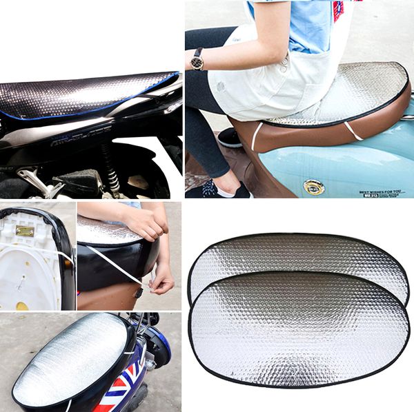 Combo 2 miếng Che Yên Xe Máy Chống Nắng, Chống Ướt - Tấm Phản Quang Che Yên Xe