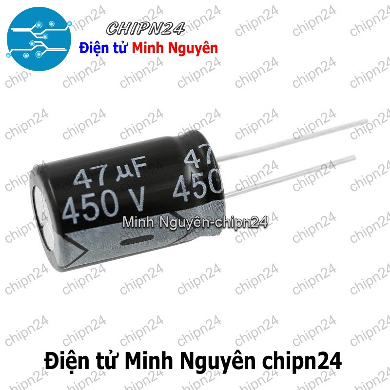 [4 con] (J19) Tụ hóa 47uF 450V Đen (16x25mm) - HH002322