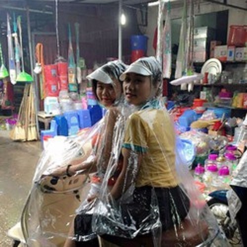 [HCM]ÁO MƯA TRONG SUỐT 2 ĐẦU