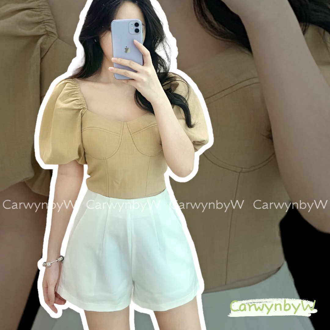 CarwynbyW - Áo Cúp Ngực Tay Phồng (Hebe Top)
