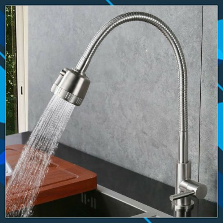 Vòi Lạnh Chậu Rửa bát đơn lạnh Cần Mềm- Sus304