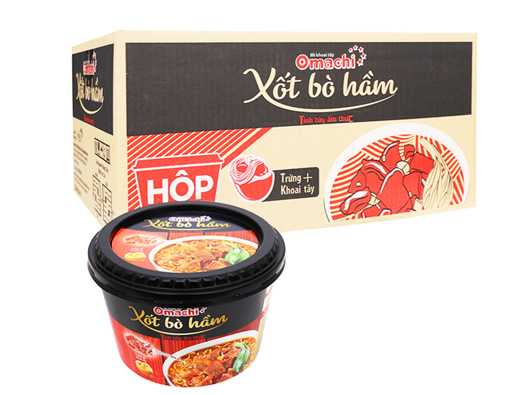 Combo 2 Bát Mì Omachi Xốt Bò Hầm 93G